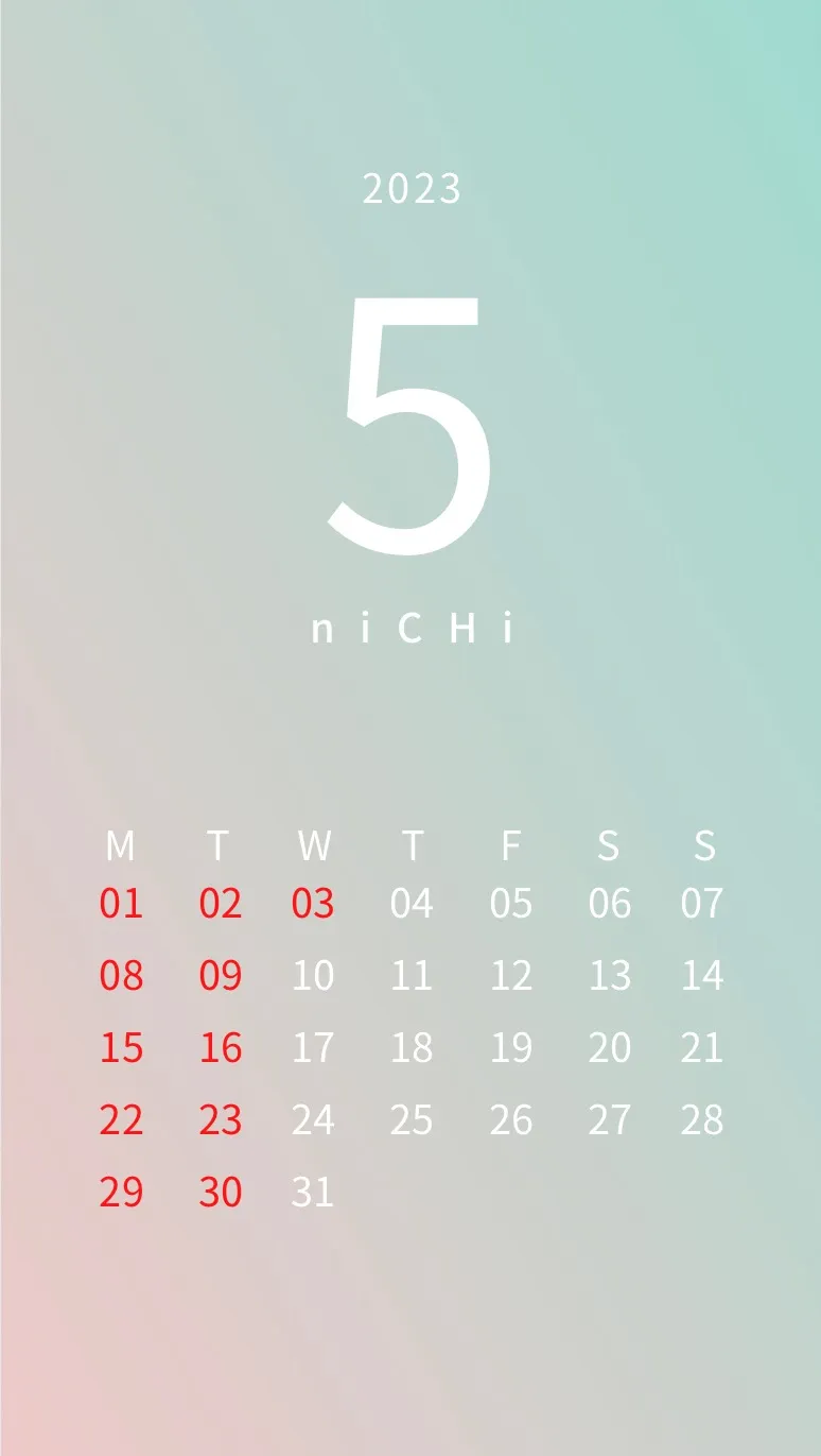 【大田区美容室】5月休業日のお知らせ【niCHi】